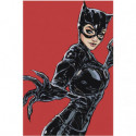 Женщина кошка catwoman 100х150 Раскраска картина по номерам на холсте