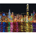 Ночной Гонконг Алмазная мозаика на подрамнике