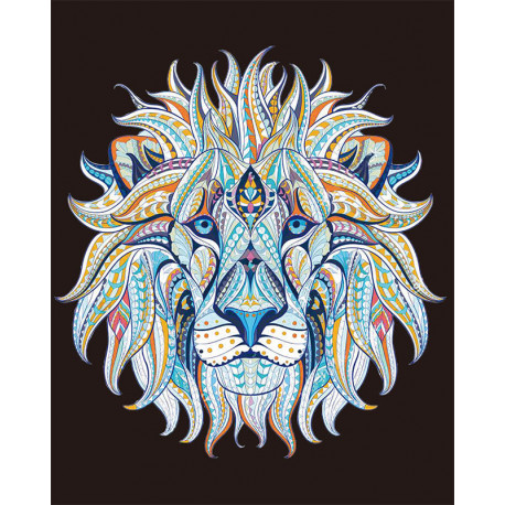  Этнический лев Алмазная мозаика на подрамнике LG213