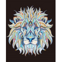 Этнический лев Алмазная мозаика на подрамнике