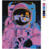 Космонавт 100х125 Раскраска картина по номерам на холсте