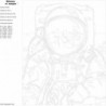 Космонавт 100х125 Раскраска картина по номерам на холсте