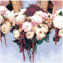 Цветочный букет невесты 100х100 Раскраска картина по номерам на холсте