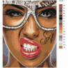 Девушка в очках SA 100х125 Раскраска картина по номерам на холсте