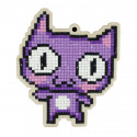 Фиолетовый кот Алмазная мозаика подвеска Гранни Wood