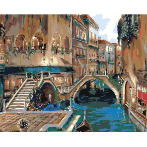 Венецианские мостики Раскраска по номерам акриловыми красками на холсте Живопись по номерам