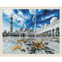 Мечеть шейха Зайда Картина мозаикой с нанесенной рамкой на подрамнике Molly