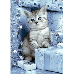  Котенок и подарки Алмазная вышивка мозаика Гранни AG2417
