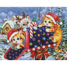 Раскладка - макет Рождественская почта Алмазная вышивка мозаика Гранни AG2423
