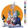Харли Квинн и Джокер 100х125 Раскраска картина по номерам на холсте
