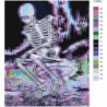 Череп 3D 100х125 Раскраска картина по номерам на холсте