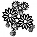 Дикие цветы Трафарет-силуэт Marabu ( Марабу )
