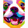 Радужный улыбчивый пес Раскраска картина по номерам на холсте