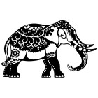 Индийский слон Трафарет-силуэт Marabu ( Марабу )
