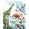 Акварельный Париж Раскраска картина по номерам на холсте