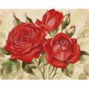 Три идеальные розы Раскраска картина по номерам на холсте