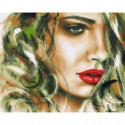 Лицо женщины Раскраска картина по номерам на холсте