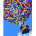 Воздушный шар Алмазная картина-раскраска по номерам на подрамнике
