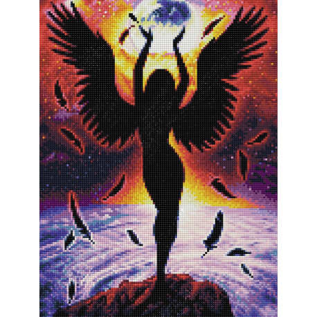  Темный ангел Алмазная вышивка мозаика АЖ-1799