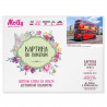 Внешний вид коробки упаковки Автобус Лондона Картина по номерам на холсте с цветной схемой KK0051