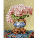 Бузин Восточные розы Раскраска картина по номерам на холсте