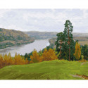 Осень на Оке Раскраска картина по номерам на холсте