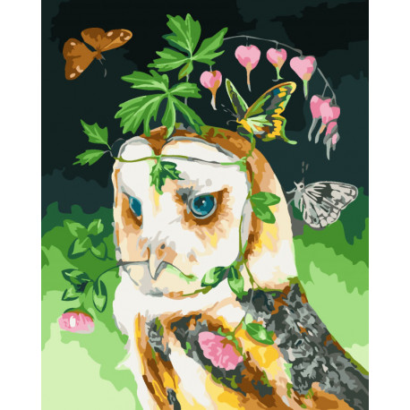  Мечты совы Раскраска картина по номерам на холсте CG478