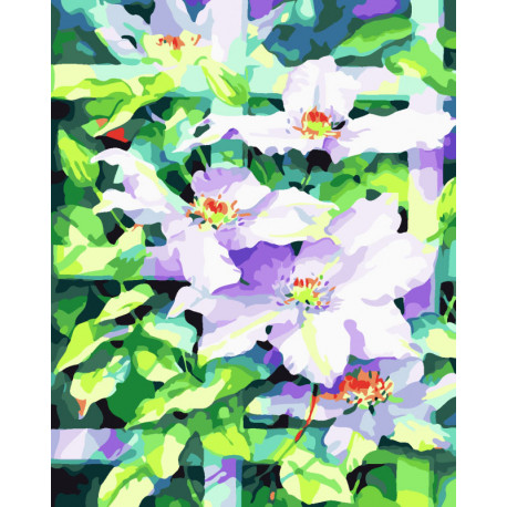  Цветы под солнцем Раскраска картина по номерам на холсте CG481