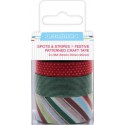 Spots & Stripes Festive Набор бумажных лент для скрапбукинга, кардмейкинга Docrafts