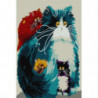 Пять оттенков кошек Раскраска картина по номерам на холсте