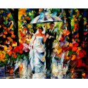 Свадьба под дождем Раскраска (картина) по номерам на холсте Iteso