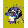  Disco Monkey Раскраска картина по номерам на холсте ME1119