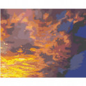 Вечернее небо Раскраска картина по номерам на холсте