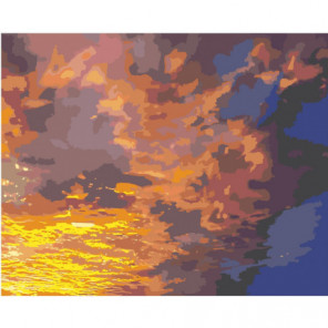 Вечернее небо 100х125 Раскраска картина по номерам на холсте