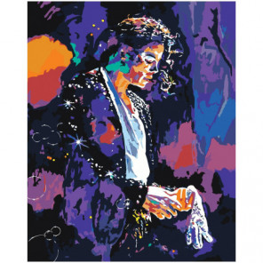 Michael Jackson Neon 80х100 Раскраска картина по номерам на холсте