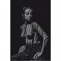 Обнаженная девушка в тени 80х120 Раскраска картина по номерам на холсте