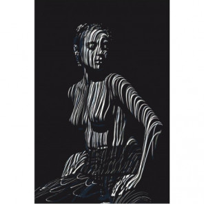 Обнаженная девушка в тени 100х150 Раскраска картина по номерам на холсте