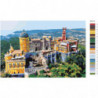 Дворец Пена Синтра в Португалии 100х150 Раскраска картина по номерам на холсте