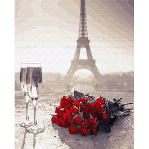  Розы в Париже Раскраска картина по номерам на холсте ZX 22923