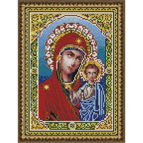  Икона. Богородица с младенцем Алмазная вышивка мозаика на подрамнике EQ10207
