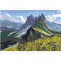 Горный пейзаж 80х120 Раскраска картина по номерам на холсте