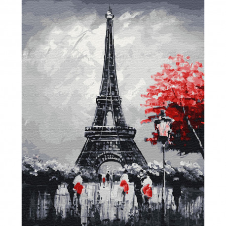  Вечер в Париже Картина по номерам на дереве KD0688