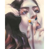  Девушка с сигарой Раскраска картина по номерам на холсте GX30573
