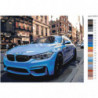 Спортивный автомобиль BMW M4 Раскраска картина по номерам на холсте