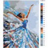 Танцующая балерина 60х80 Раскраска картина по номерам на холсте