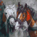 Красивые лошади Раскраска картина по номерам на холсте