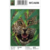 Сложность и количество цветов Оскал гепарда Раскраска картина по номерам на холсте МСА684