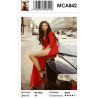Сложность и количество цветов В красном платье на черной машине Раскраска картина по номерам на холсте MCA842