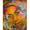  Арт-портрет африканки Раскраска картина по номерам на холсте MCA875