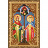  Святые Елена и Константин Алмазная вышивка мозаика на подрамнике CDX056